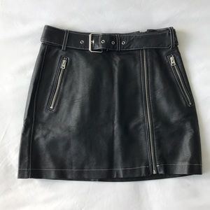 TOPSHOP Leather Mini Skirt